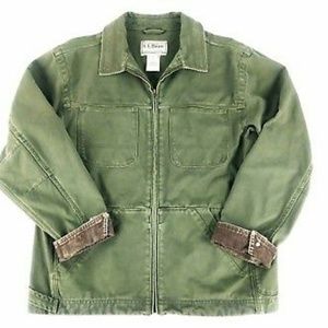 ll bean army green jacket